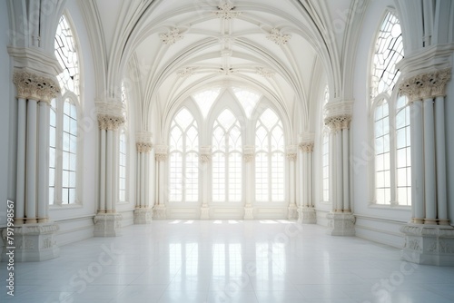 b ornate white gothic chapel interior 