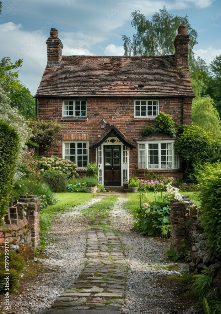 b'Charming English country cottage with beautiful garden'