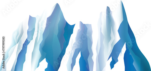 icicles on a blue background