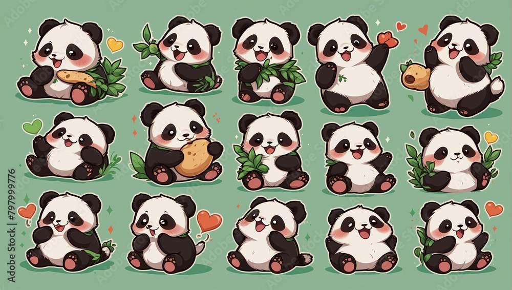 bundle image cute panda emoticon sticker 26 bundle image cute panda emoticon sticker 26