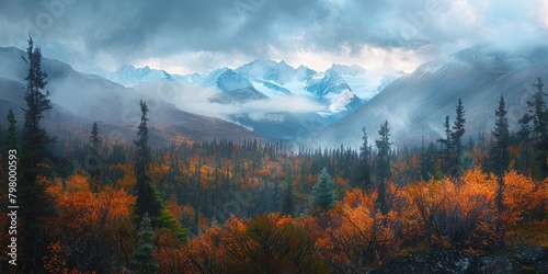 Breathtaking view in the mountains of Alaska