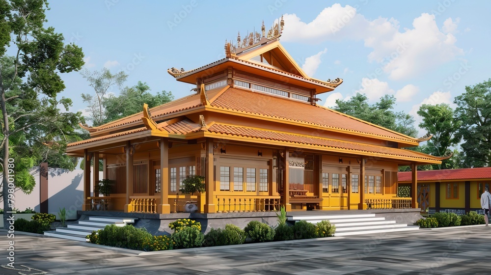 New Style Tample Exterior ,Hindu Tample, Prayer hall New Style Tample Exterior ,Hindu Tample, Prayer hall
