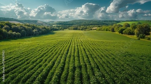 grapevines stretch across a sunlit field