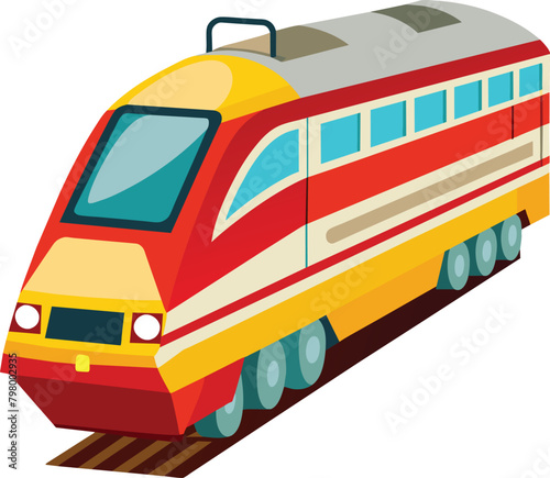 Train Vector Art. Vehicles line art