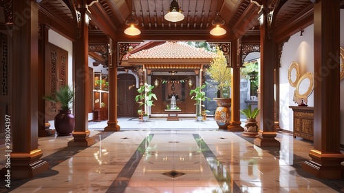 New Style Tample interior ,Hindu Tample, Prayer hall
