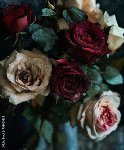 bouquet of red roses