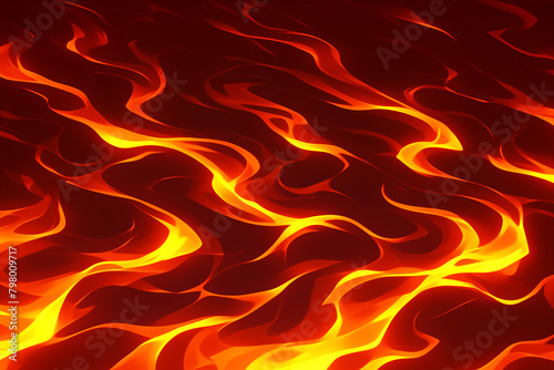赤く燃え上がる活動的な炎の抽象的な背景