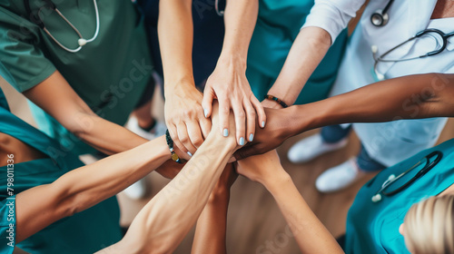 Healthcare Support: A photo showing healthcare professionals providing compassionate care to patients of different backgrounds, emphasizing inclusivity in healthcare, inclusive peo