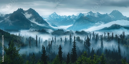 Breathtaking view in the mountains of Alaska