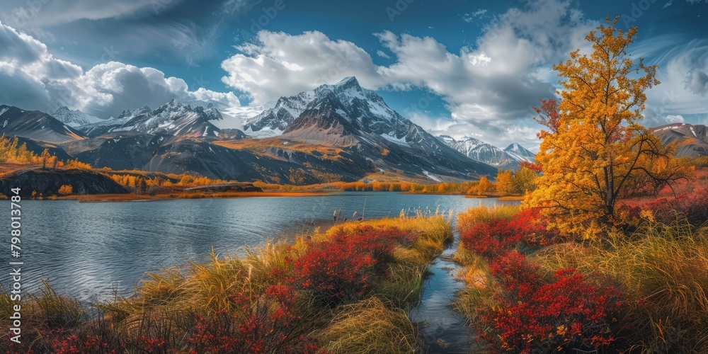 Breathtaking view in the mountains of Alaska