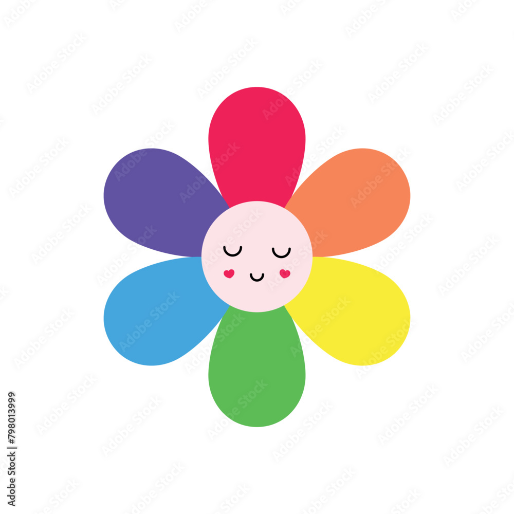 LGBT pride flower sticker LGBT pride flower sticker