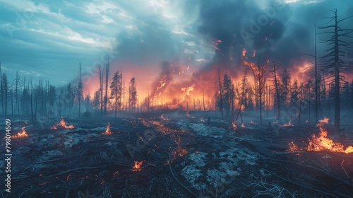 A Devastating Forest Wildfire photo