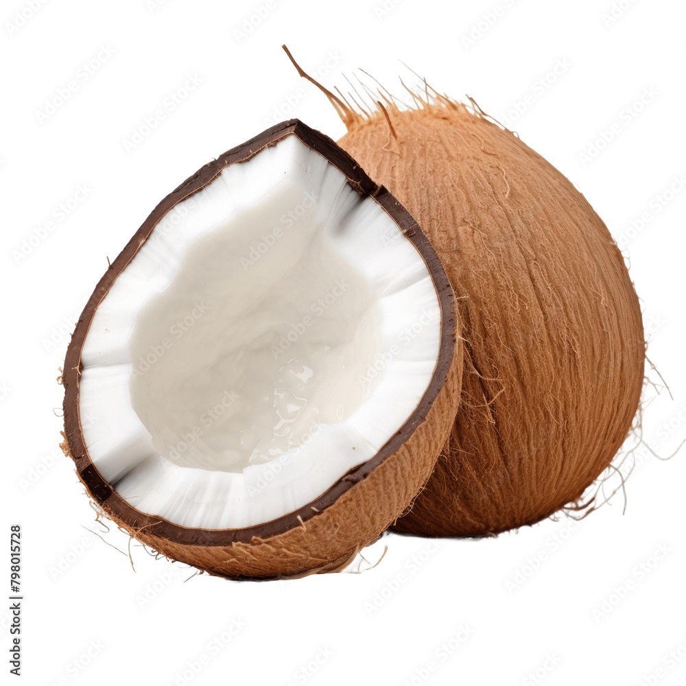 coconut on white background coconut on white background