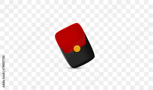 3d Vector Red money envelope. Eps 10 Vector.
