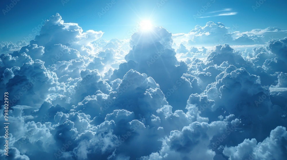Beautiful cloud sky wallpaper illustration