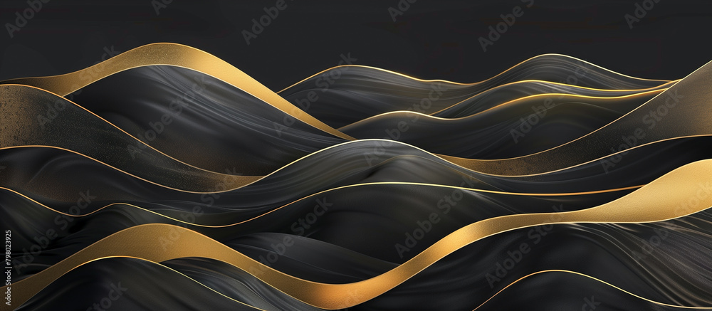 Abstract black gold line and texture mountains describe beauty of nature background Abstract black gold line and texture mountains describe beauty of nature background