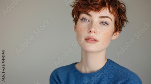 The Serene Redhead with Freckles