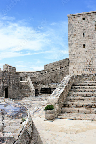 view inside the Fortica fortress of Hvar, island Hvar, Croatia
