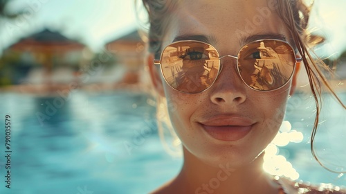 portrait of woman at summer resort © Spyrydon