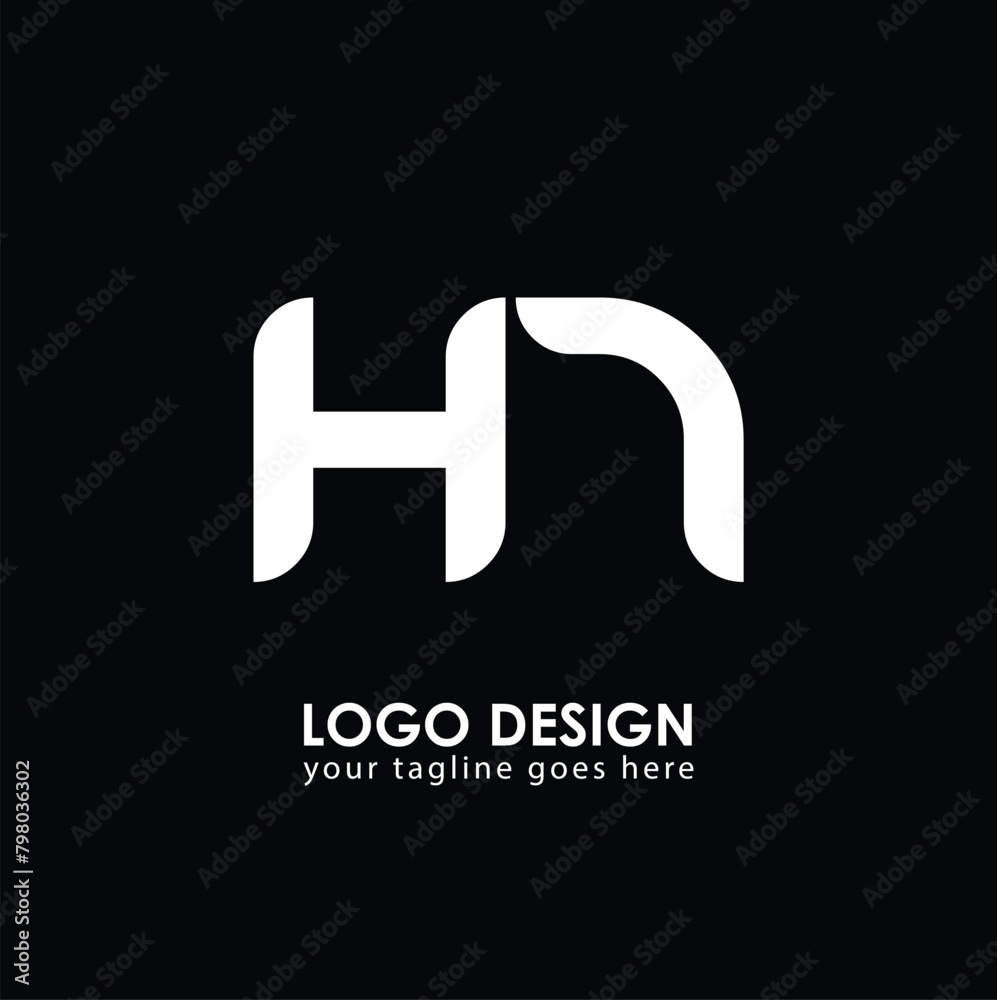 HN HN Logo Design, Creative Minimal Letter HN HN Monogram