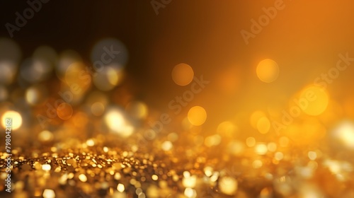 lights grunge background gold glitter generative ai