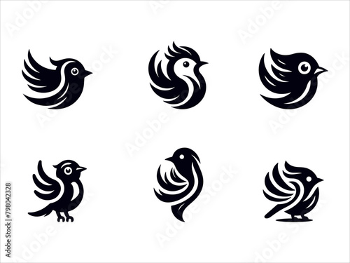 Bird logo icon vector concept.