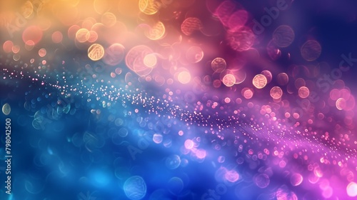 Vibrant abstract backdrop embellished with captivating bokeh effects, creating a mesmerizing and enchanting visual spectacle that dazzles the senses. photo
