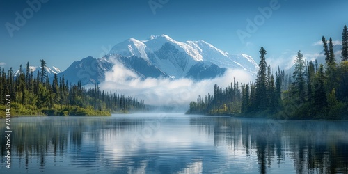 Breathtaking view of the mountains in Alaska