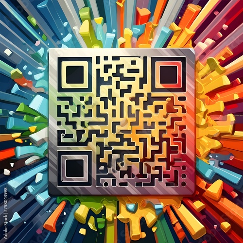 qr code on the screen