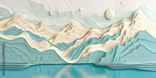 Wallpaper Mural Paper-folded landscapes transformed into art. Torontodigital.ca