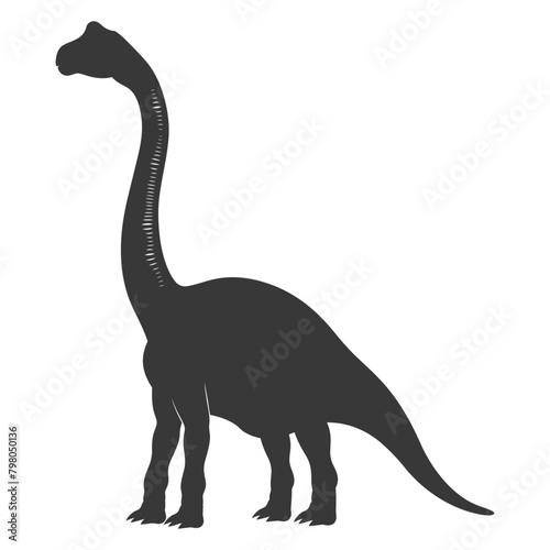 Silhouette Prehistoric Dinosaur animal black color only © NikahGeh