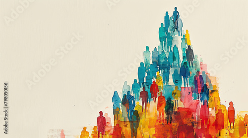 concept of Belonging Inclusion Diversity Equity DEIB or lgbtq, group of multicolor painted people of different Business culture , belonging