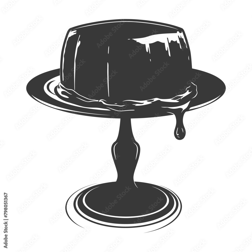 Silhouette pudding platter black color only full Silhouette pudding platter black color only full