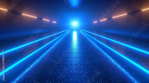 Blue light ray stripes speed motion abstract vector design for futuristic tech wallpaper photo