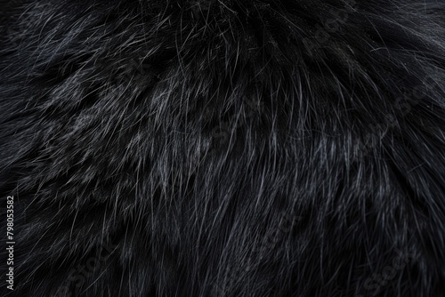 Detailed close up of a black bear's fur, suitable for wildlife or nature concepts