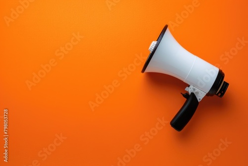 A modern megaphone in contrasting colors, suitable for various projects
