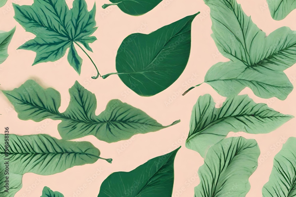 green leaves pattern