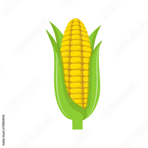 Obraz na płótnie Corn On The Cob Sign Emoji Icon Illustration. Maize Vector Symbol Emoticon Design Clip Art Sign Comic Style w salonie