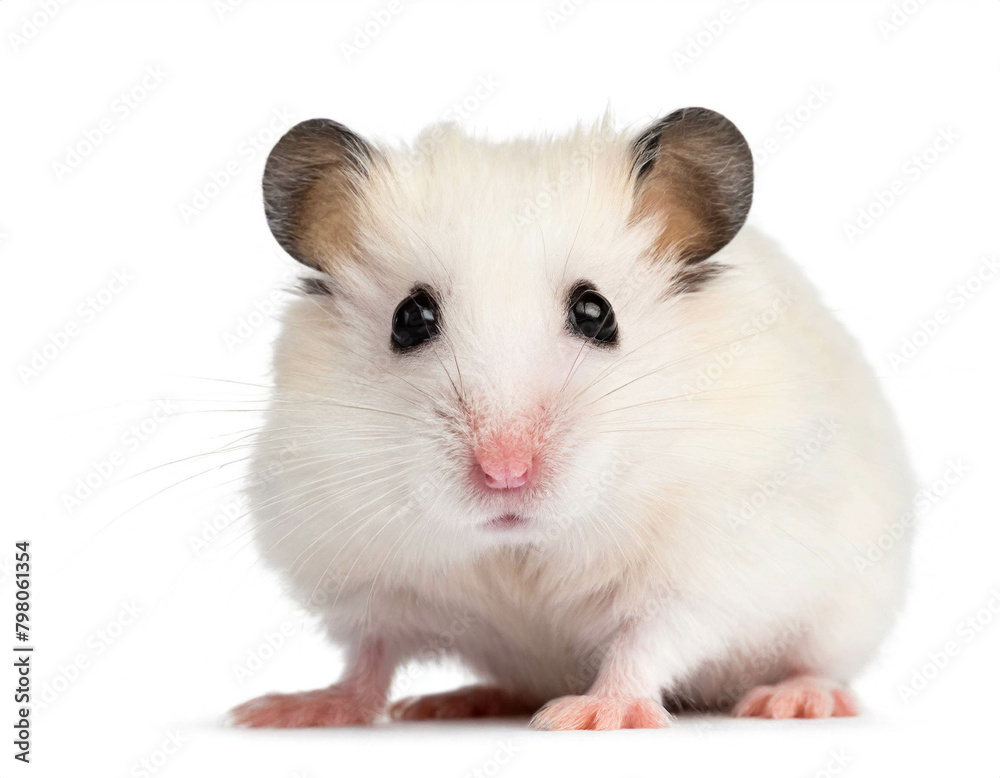 albino hamster isoliert auf weißen Hintergrund, Freisteller albino hamster isoliert auf weißen Hintergrund, Freisteller