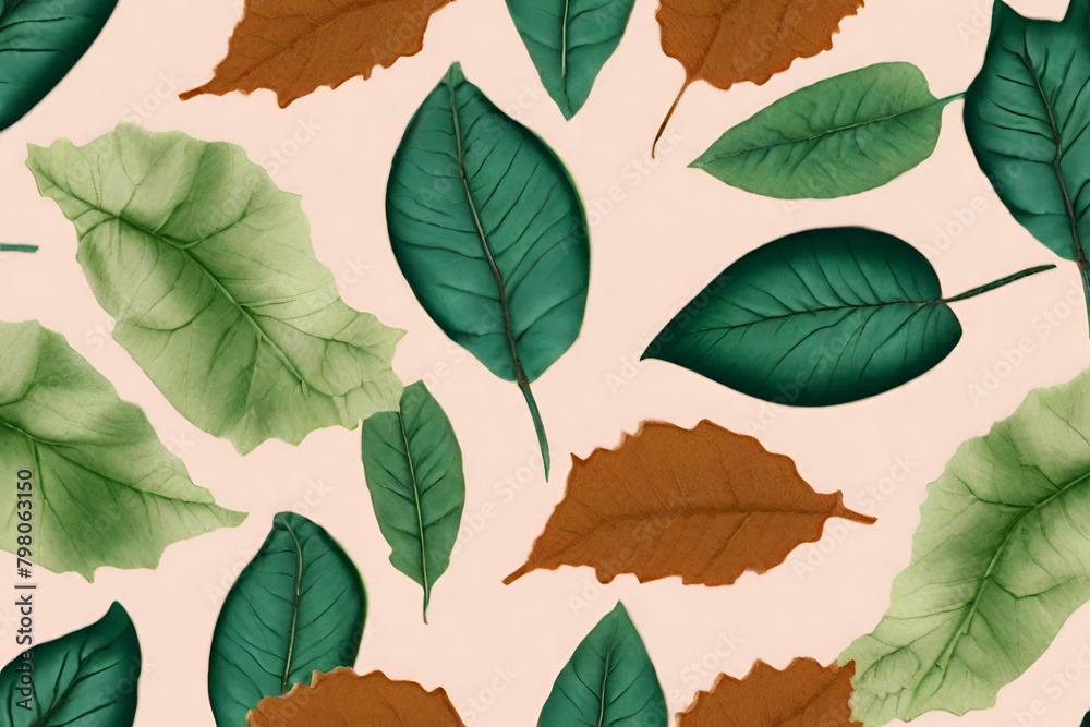 autumn leaves seamless pattern