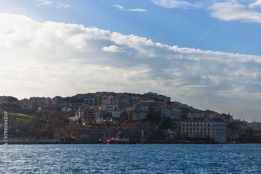 Fototapeta premium a view of istanbul from the water of the bosphorous, istanbul, turkey
