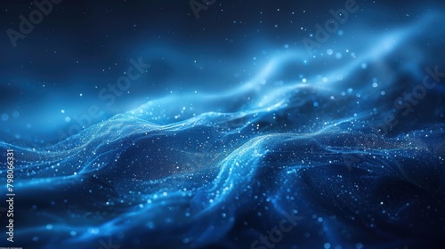 Blue dot and waves theme wallpaper