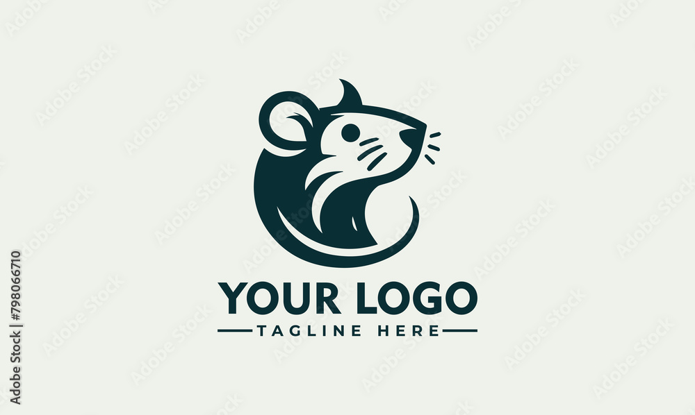 Rat logo icon design illustration vector Mouse Logo Icon design Template 