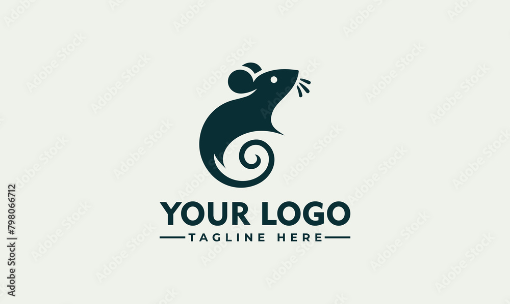 Rat logo icon design illustration vector Mouse Logo Icon design Template 