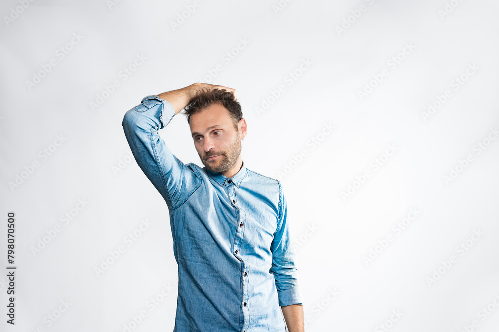 Handsome Man Experiencing Stress and Anxiety Handsome Man Experiencing Stress and Anxiety