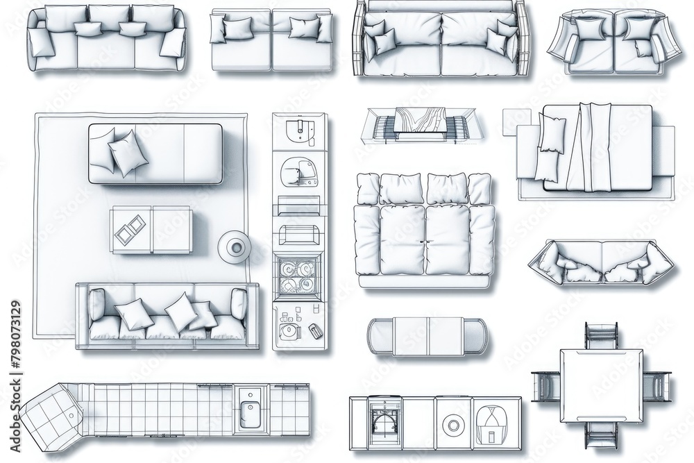 Modern interior design of a living room and dining room. Perfect for home decor websites