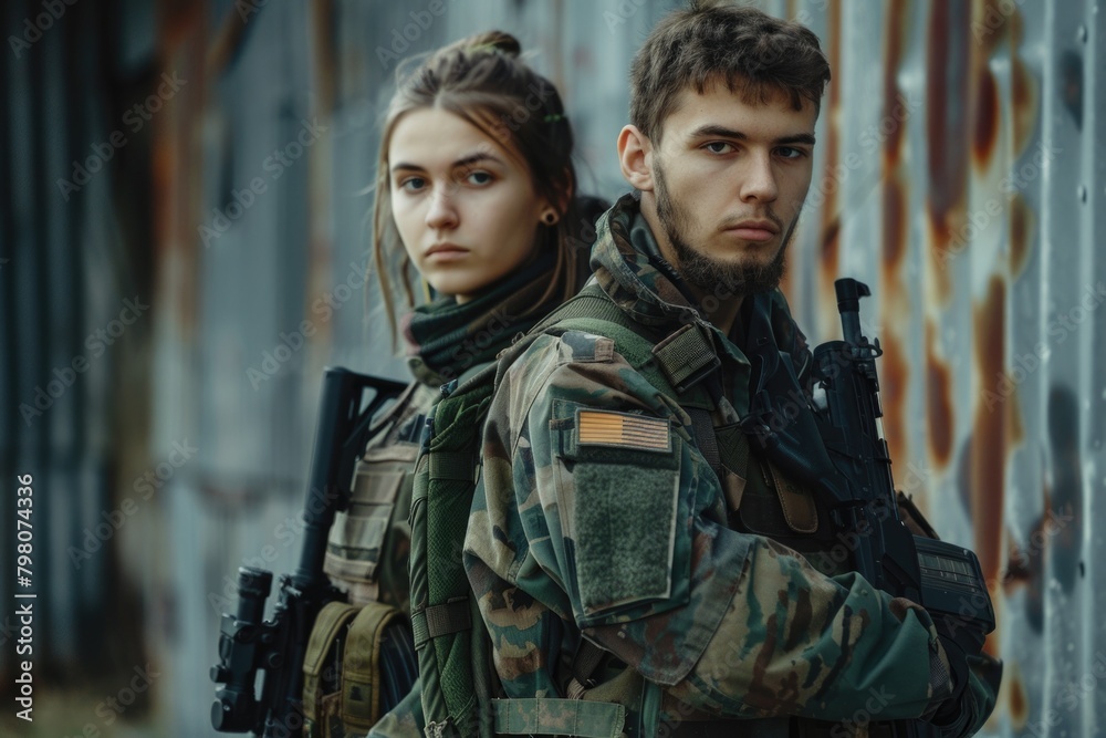 A man and a woman standing next to each other. Suitable for various concepts and ideas A man and a woman standing next to each other. Suitable for various concepts and ideas