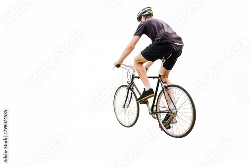 Cyclist riding bicycle vehicle cycling.