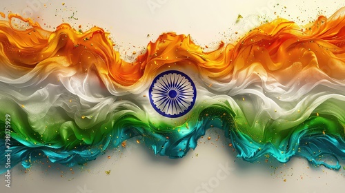 Abstract Indian Flag - AI-Generated india independence day