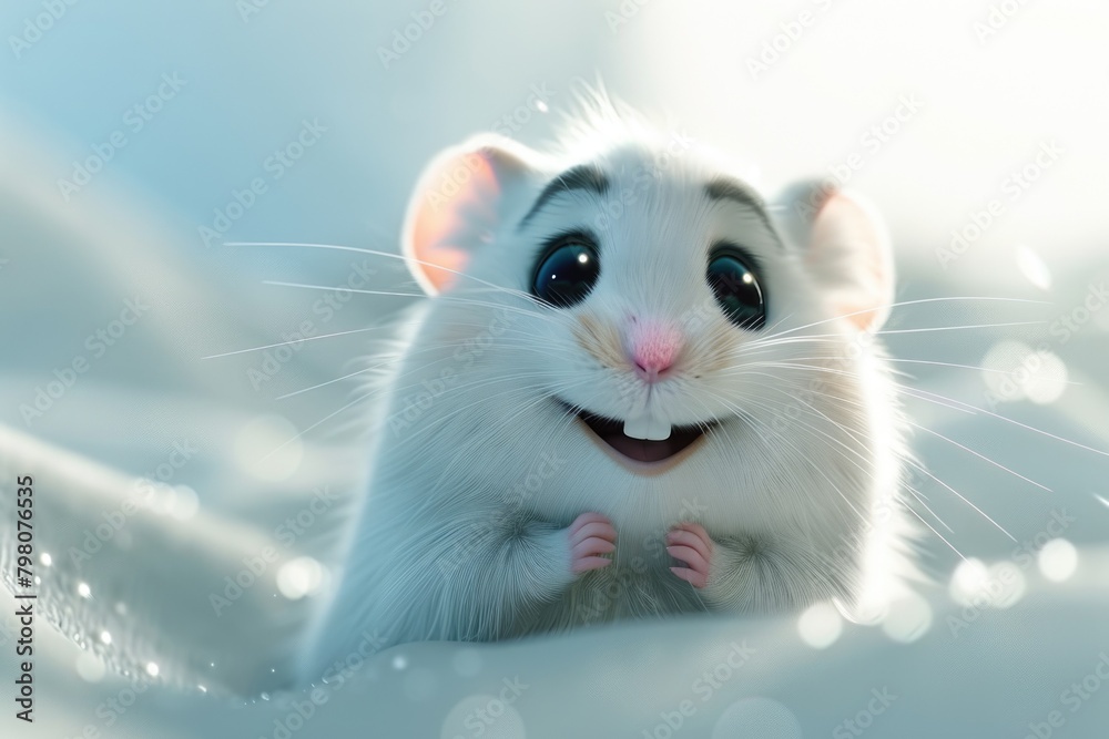 Detailed image of a mouse on a plain white background, suitable for various design projects Detailed image of a mouse on a plain white background, suitable for various design projects